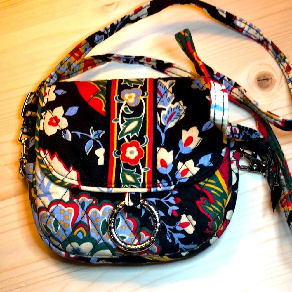 Vera Bradley EUC mini bohemian style fabric snap closure crossbody bag